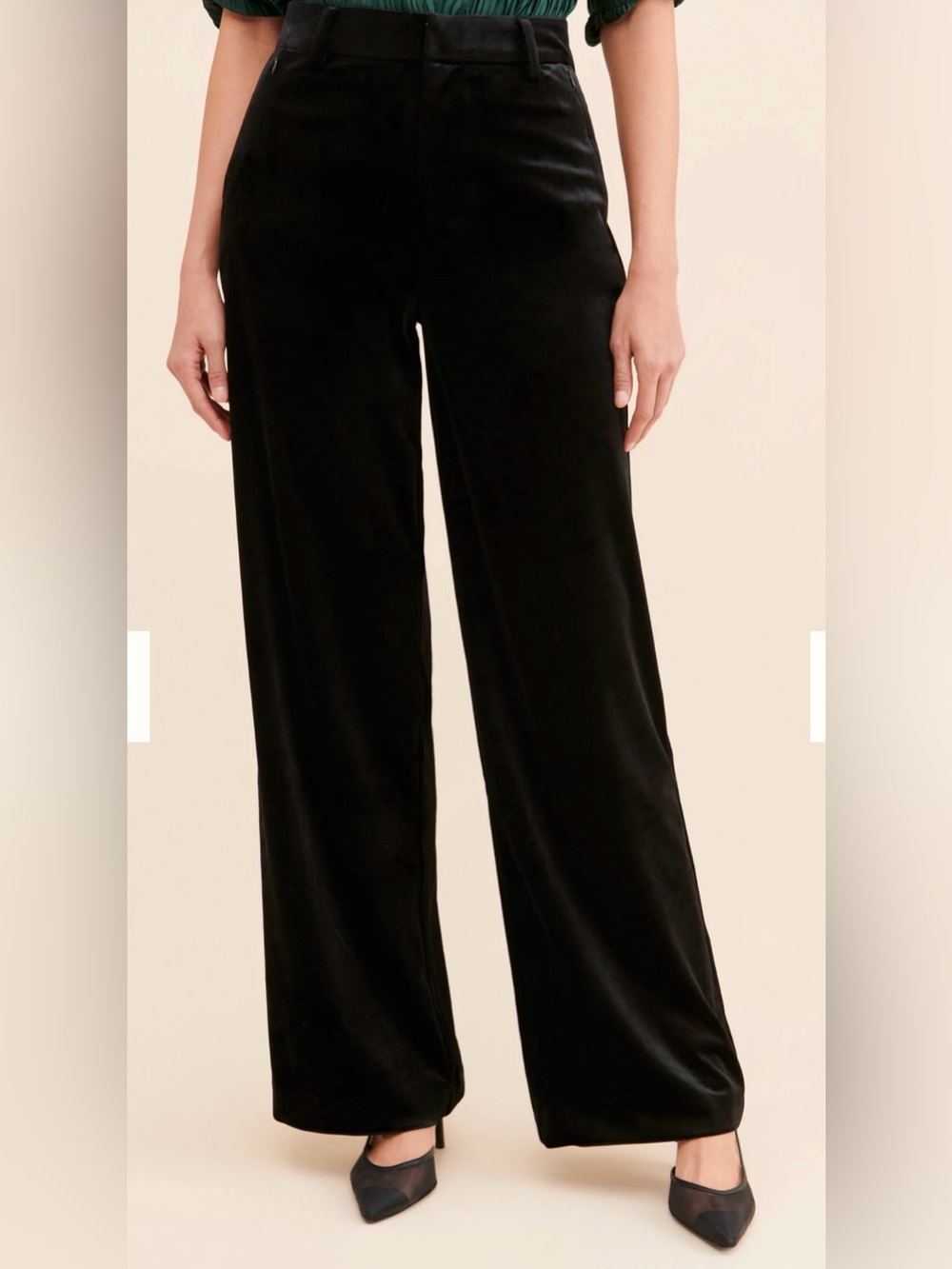 Good American Velvet Wide Leg Trousers Size‎ 4 Women’s